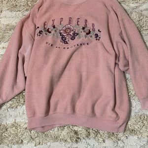 Express teddy pink pullover